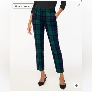 NWT J.Crew Factory Black Watch Plaid Holland Pant, size 6